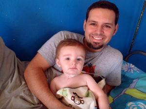 Me and Matimu on my birthday (July 3rd), in the morning before they removed the I/V and released us from the hospital. Matimu was doing much better after being rehydrated.